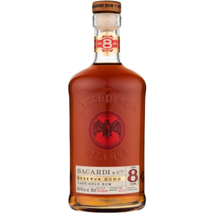 BACARDÍ RESERVA OCHO ron 8 años botella 70 cl Alc. 40% vol.