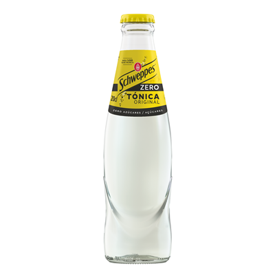 Schweppes Tónica zero botella 20 cl contiene 24 unidades