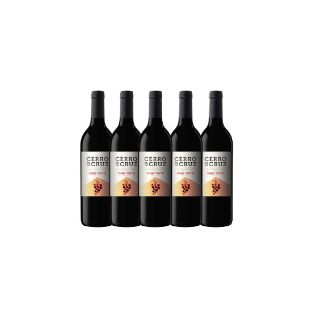 CERRO DE LA CRUZ vino tinto botella 75cl contiene 6 unidades