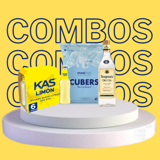 COMBO SEAGRAM'S 1L + KAS DE LIMON