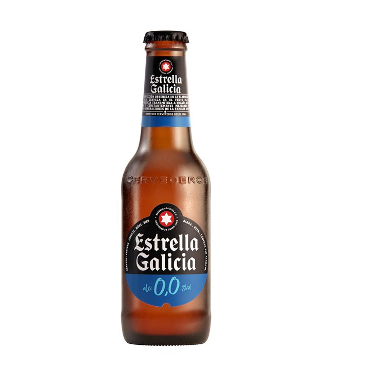 Estrella Galicia cerveza 0,0 25cl contiene 24 unidades