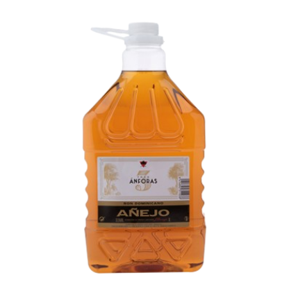 TRES ÁNFORAS ron dorado 3L Alc. 37,5% vol.