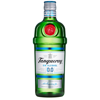 Tanqueray 0,0 dry gin sin alcohol botella 70 cl
