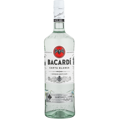 BACARDÍ CARTA BLANCA ron blanco botella 1 L Alc. 37,5% vol.